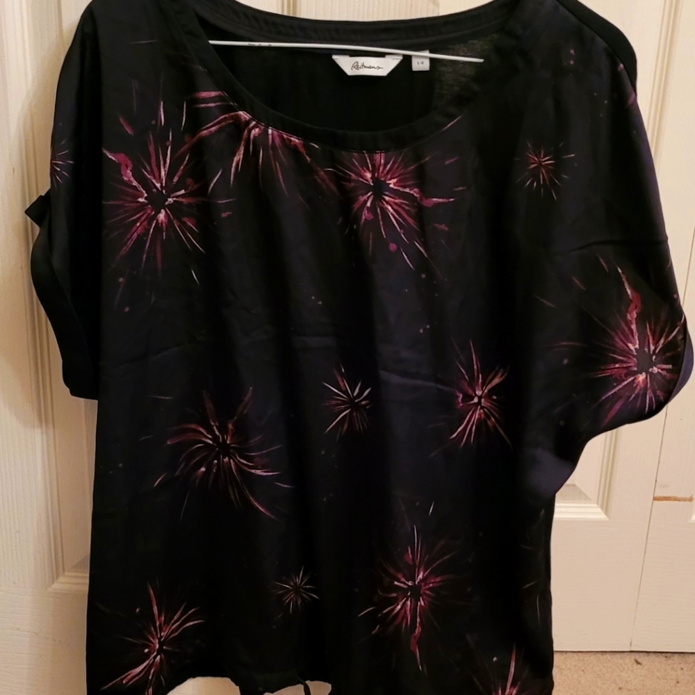 3/$25 Reitmans dark purple blouse size L